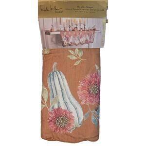 Nicole Miller MANTEL SCARF 24 X 84 PUMPKINS Beaded Embroidered Embellished NWT